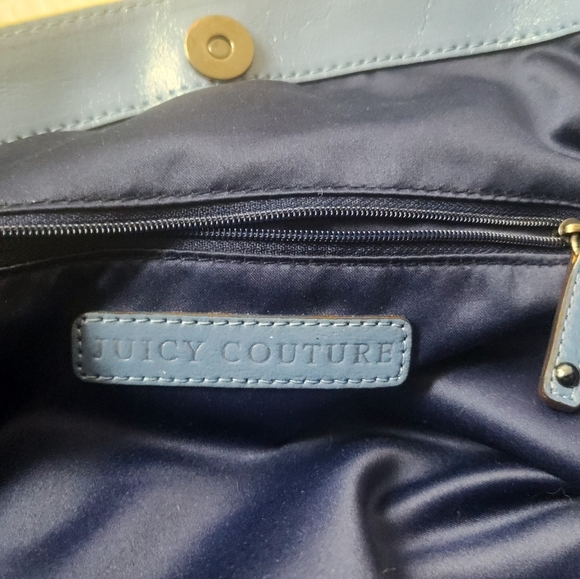Juicy Coture Elegant White and Blue Tote Bag HUGE!! - Picture 7 of 8